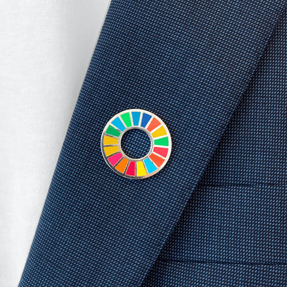 Global Goals Pin with Butterfly Clutch