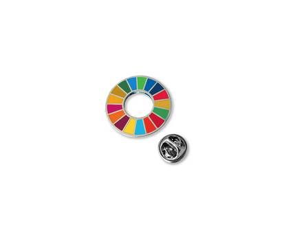 Global Goals Pin with Butterfly Clutch